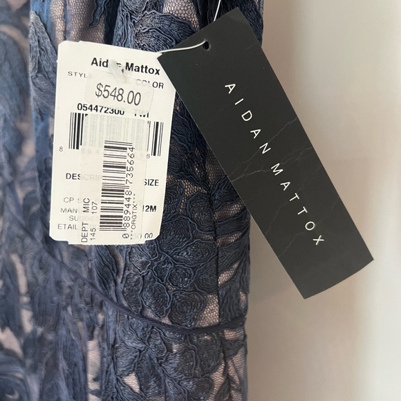 NWT Aiden Mattox STUNNING navy gown. - Picture 2 of 6
